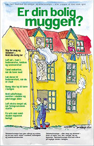 En pjece fra skimmel.dks historie - 'Er din bolig muggen' fra skimmel.dk 2001